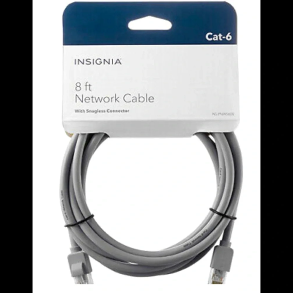 Insignia - 8' Cat-6 Ethernet Cable - Gray